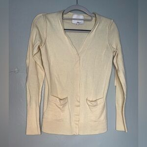 3.1 Phillip lim cream colored merino wool classy button up cardigan